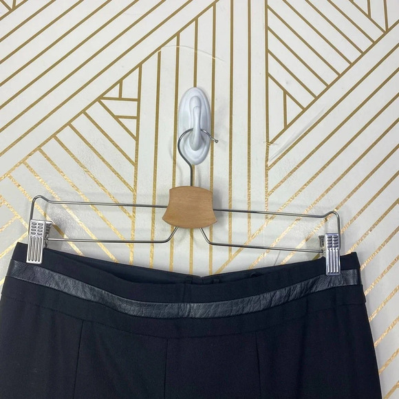 Bally‎ Leather Accent Black Dress Pants Size US 8 - Picture 3 of 12